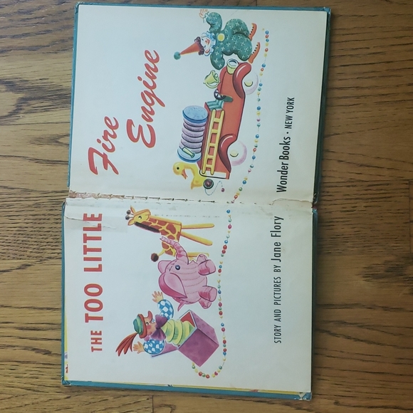 Vintage 50s The Too Little Fire Engine Hardcover Children's Book - Picture 3 of 8